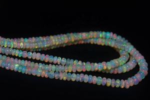 High Quality Ethiopian Fire <b>Opal</b> Loose Gemstones 3-5mm Smooth Rondelle Beads Natural Gemstone for Jewelry Making - Product Image 2