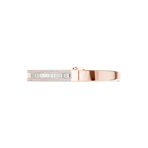 Rose Gold Lab Grown Diamond Baguette Tennis <b>Bangle</b> <b>Bracelet</b> for Women Luxury Fine Jewelry - Product Image 5