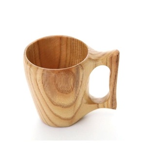 Handmade Wooden Mug Minimalist Design Eco Friendly Coffee Ware Solid Wood Natural Finish Household <b>Drinkware</b> - Product Image 1