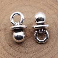Breloque pour sucette bébé 21x12x12mm en alliage de zinc pour souvenirs d'annonce de naissance