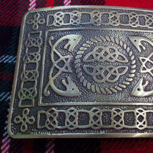 Hebilla de cinturón escocesa para hombre, con nudo celta, acabado antiguo, hebilla de cinturón con nudo celta, tradicional de clan de las Tierras Altas, al por mayor - Product Image 5