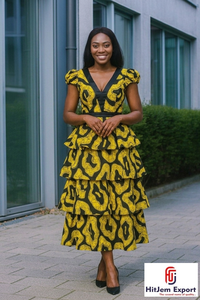 Tela de Algodón con Estampado Africano Vibrante, Estilo Ankara, para Confección de Vestidos, Manualidades, Ropa, Moda Tradicional, Textil de Camerún - Product Image 5