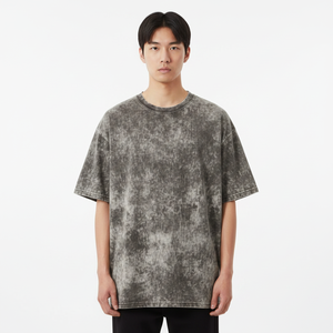 T-shirt Homme Été Col Rond 100% Coton Peigné 300g Coupe Ample Manches Courtes Couleur Unie Streetwear Respirant Durable - Product Image 2