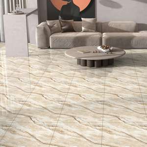 Kajaria 60x60 Carreaux de sol marron haute résolution 600x600mm brillant 24x24 en porcelaine polie 2x2 Produit populaire pour supermarchés - Product Image 3