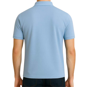Polo de Manga Corta para Hombre, Color Marrón, Algodón Piqué, Corte Regular, Color Sólido, Diseño Casual Transpirable de Punto - Product Image 4