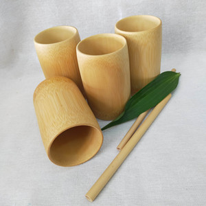 Gobelets de fête hawaïens, best-sellers, en bambou naturel durable, pour boissons froides et chaudes - Product Image 3
