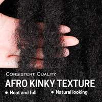 Prix d'usine Extensions de cheveux synthétiques souples colorées 18/24 pouces, tissage simple, pour tressage au crochet, Afro Kinky Marley