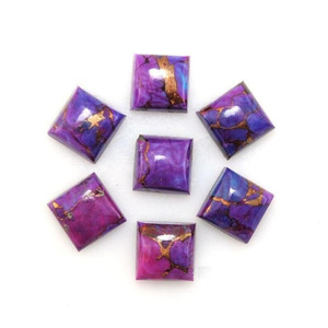 พลอยสีม่วงทองแดงทรงสี่เหลี่ยมแบบคาโบชอง พลอยหลวมสำหรับทำเครื่องประดับ - Product Image 3