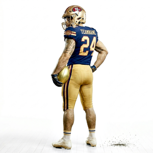 Ensemble d'uniformes de football américain bleu et kaki, anti-plis, matériau de qualité supérieure, respirant, vêtements de sport américains personnalisés, best-seller - Product Image 5