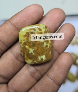 Opale verte orbiculaire 100% naturelle, cabochon, prix de gros, lot de pierres artisanales pour la fabrication de bijoux, opale verte orbiculaire de formes et tailles variées - Product Image 4
