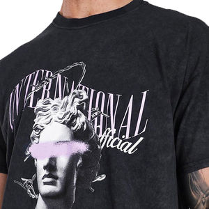 Camisetas Oversize de Manga Raglán 100% Algodón Transpirable, de Alta Calidad, Estilo Urbano, con Logotipo Personalizado, Camiseta Corta con Contraste - Product Image 2