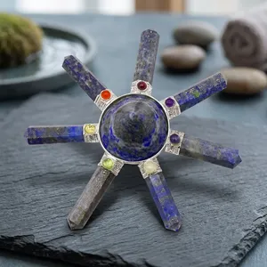 Wholesale European Feng Shui Style Lapis Lazuli Agate Gemstone Energy Generator Mascot Figurine Environmentally Friendly Home - Product Image 2