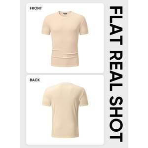 2025 Men's Casual T-<b>Shirt</b> Solid Color Crewneck Stretch Short Sleeve <b>Waffle</b> Knit Tees Screen Printed Pure Cotton 200g Fabric - Product Image 6