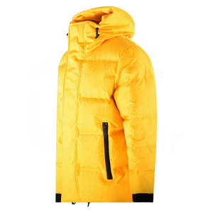 Men's <b>Yellow</b> Hooded Puffer Jacket Down Filled Windproof Casual Winter <b>Coat</b> Regular Fit Zipper Closure Front - Product Image 5