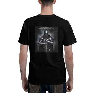 Camiseta de manga corta con cuello redondo de algodón puro para hombre de 180g - Product Image 2