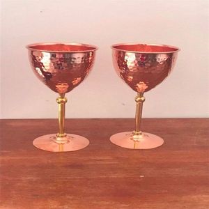 Modern Luxury Brass Wine Glass Set Gold <b>Goblets</b> Handmade Drinkware for Wedding Party Home Decor Gift - Product Image 2