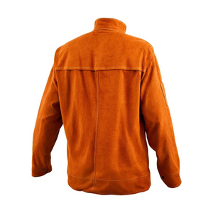 เสื้อแจ็คเก็ตหนังวัวแท้สำหรับงานเชื่อม ทนไฟ ป้องกันร่างกาย สำหรับงานเชื่อมทนไฟ - Product Image 4