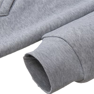 Sudadera con Capucha Unisex Extra Grande, Color Gris Sólido, 100% Algodón, Felpa Francesa, Corte Casual, Ropa de Invierno, Impresión Digital - Product Image 4