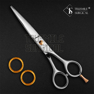 Vente en gros de ciseaux de coiffeur argentés de haute qualité ciseaux de coupe de cheveux en acier inoxydable avec pointe de lame tranchante pour la coiffure - Product Image 2