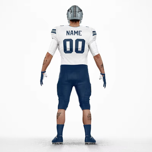 Uniforme de football américain personnalisé pour hommes, maillot d'équipe sublimé vert olive et blanc, short de haute qualité, maille respirante 100% polyester - Product Image 5