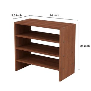 Wooden 3-Tier Minimalist Waterproof <b>Shoe</b> Rack Freestanding Entryway Storage Shelf for Home - Product Image 4