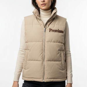 Chaleco Acolchado de Moda para Mujer, Ropa de Invierno sin Mangas, Fabricante de Ropa Personalizada - Product Image 6