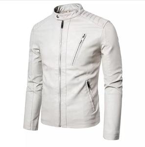 Chaquetas de Cuero para Hombre, Estilo Popular de Otoño, Chaqueta de Cuero para Hombre al por Mayor, Chaquetas de Cuero PU con Cierre Modernas y Elegantes para Hombre - Product Image 6