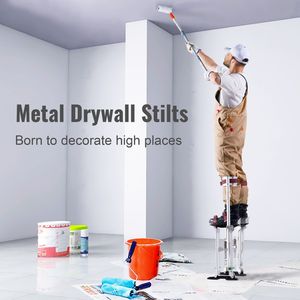 "18-30FT Adjustable <b>Aluminum</b> Drywall Stilts W/ Knee Pads & Non-Slip <b>Work</b> <b>Platforms</b>" - Product Image 3