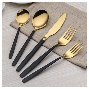 Premium <b>Gold</b> <b>Cutlery</b> Set Modern Matte Finish Stainless Steel Flatware Set for Luxury Hotels And Restaurants Wedding Tableware - Product Image 5