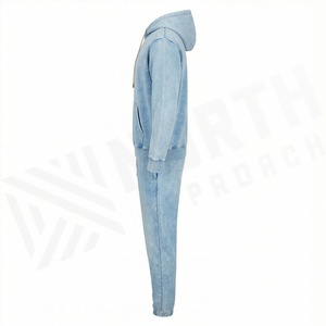 Lightweight Acid Wash <b>Tracksuit</b> Comfortable <b>Plain</b> Unique Design For Men Gym Workout Athletic Premium Jogger Suit Apparel - Product Image 3