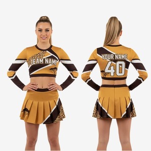 Tenues de cheerleading personnalisées pour filles, ensembles sans manches 100 % polyester, tenue adulte pour les équipes scolaires et les spectacles sportifs - Product Image 5