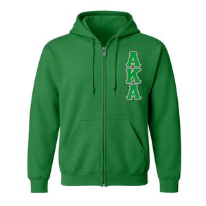 Sudadera con capucha verde de cierre completo con diseño gráfico de tres letras, chaqueta de algodón y forro polar, manga larga, estilo casual y urbano para mujer - Product Image 2