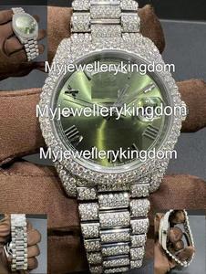 Automatic <b>Mechanical</b> Hip Hop Luxury Iced VVS D Colour Moissanite Stainless Steel Moissanite Band Case 10 Bar Water <b>Watch</b> - Product Image 2