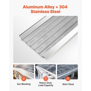 Grillage de jardin robuste de 30 m, couverture de gouttière en aluminium de 5 pouces avec micro-maille en acier inoxydable de 0,04 po d'épaisseur, protection anti-feuilles - Product Image 3