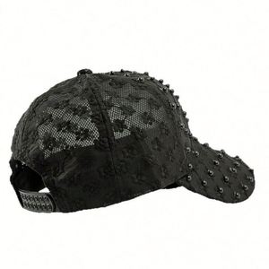 Nueva Gorra de Béisbol con Diseño Étnico de Perlas y Flores, Transpirable, con Encaje, para Mujer, Protección Solar, Moderna, para Playa y Deportes - Product Image 5