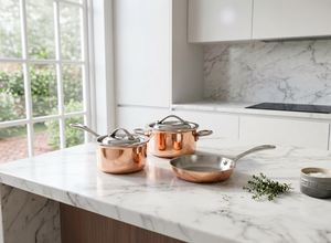High Quality Classic Mini Tri-ply <strong>Copper</strong> Induction Bottom Stainless Steel Cookware <strong>Set</strong> 6-Piece <strong>Saucepan</strong> Frypan Pot Home - Product Image 5