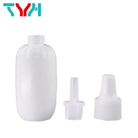 Flacon compte-gouttes en plastique souple LDPE de 15 ml, bouchon fileté en PP, bouchon intérieur en PE (HBS15), sérum pour soins de la peau écologique