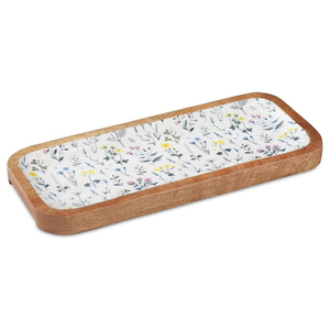 Wooden Serving Platter for Kitchen Counter Decor Acacia Wood Tray for Serving Appetizer Desserts Serveware Dinner <b>Candle</b> Tray - Product Image 4