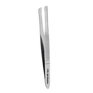 Pinza para Cejas con Punta Inclinada de 3.5 Pulgadas, Mango Antideslizante con Dientes, Precisión Alemana para Depilación, Belleza y Salón - Product Image 4