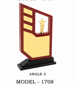 Trophée en bois attrayant avec gravure laser, portable et finition soignée - Product Image 5