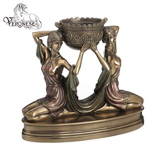 VERONESE DESIGN MERMAID & DOLPHIN MIRROR LUXURY <b>HAND</b>-PAINTED ART NOUEAUY & ART DECO EUROPEAN HOME DECOR RESIN CRAFT - Product Image 6