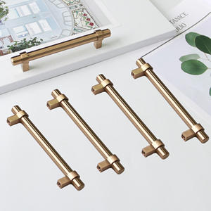 High Quality Modern Brushed <b>Gold</b> Zinc Alloy Cabinet <b>Pull</b> Handle Minimalist Cylinder Furniture Hardware for Kitchen Bathroom - Product Image 4