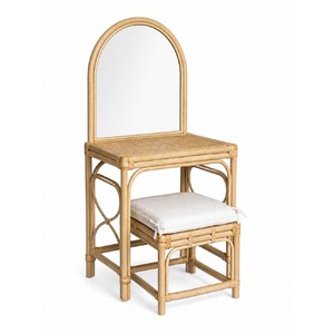 Brown rattan <b>vanity</b> table handcrafted furniture for baby girl room crafted dressing make up tables - Product Image 3