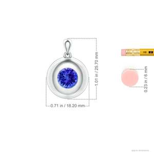 2026 New Arrival Handmade Jewelry <b>Pendant</b> 14K <b>Gold</b> Round Cut 9MM 2.5C IGI Certified Tanzanite Men’s Medallion <b>Pendant</b> With Chain - Product Image 2