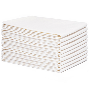 Serviettes de cuisine professionnelles en coton 100% pour chef, 70x70cm, avec boucle de suspension d'angle, blanches, pour la restauration et l'hôtellerie - Product Image 6