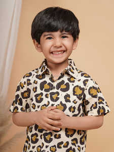 100% coton garçons ensemble de vêtements décontracté à manches courtes chemise à motif solide pour enfants de 1 à 5 ans - Product Image 4