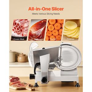 Affettatrice Elettrica Commerciale da 320W con Lama in Acciaio al Carbonio da 12 Pollici e Affilatore, Spessore Regolabile 0-0,6 Pollici per Ristoranti - Product Image 5