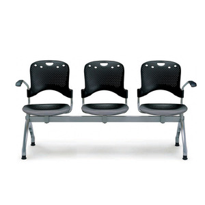 Mobilier à usage hospitalier Chaise de zone d'attente multi-sièges Cadre en acier Accoudoir fixe Base en aluminium Ergonomique Durable Confortable - Product Image 1