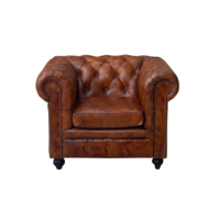 Canapé Chesterfield Chesterfield moderne en cuir marron Choco Mobilier de luxe de haute qualité pour restaurant et salon