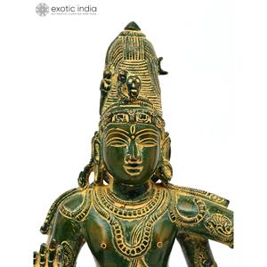 22 pouces Seigneur à quatre bras Shiva Danse Sculpture en laiton Statue élégante - Product Image 2